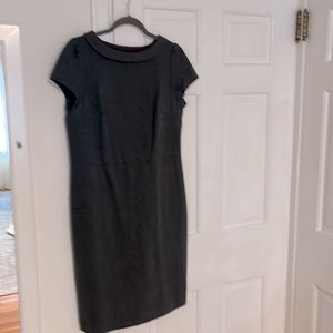 Boden sz 10 grey “Betty” Ottoman shift dress, stretchy cotton/modal fabric.